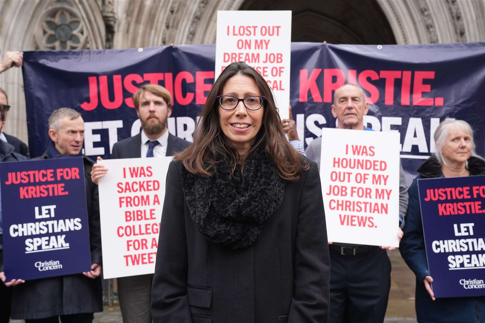 Kristie Higgs has she claimed she was sacked because of her religious beliefs (Lucy North/PA)