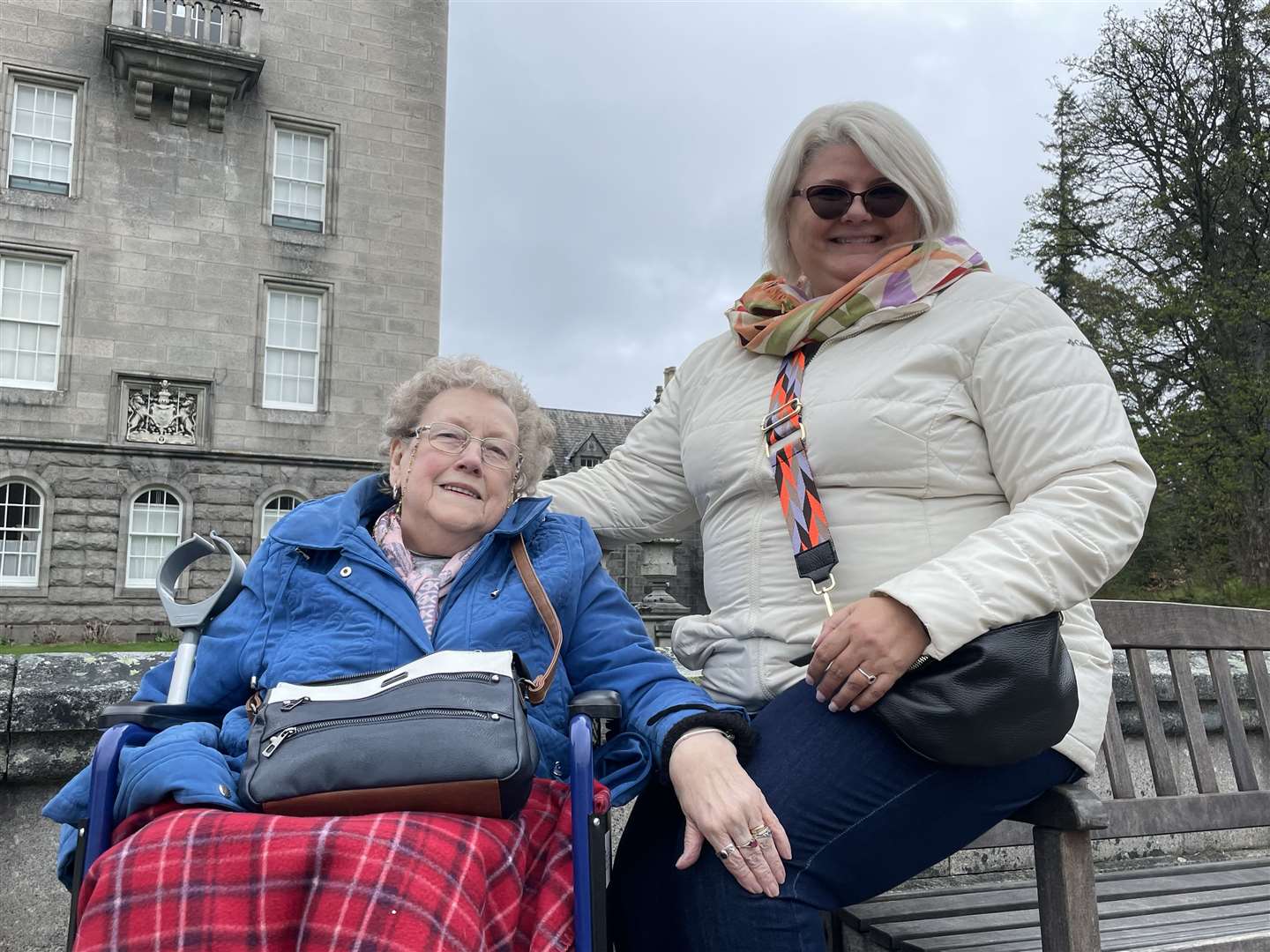 Gwen Smith and Louise Gibson-Ellis visited Balmoral Castle for the coronation (Rebecca McCurdy/PA)