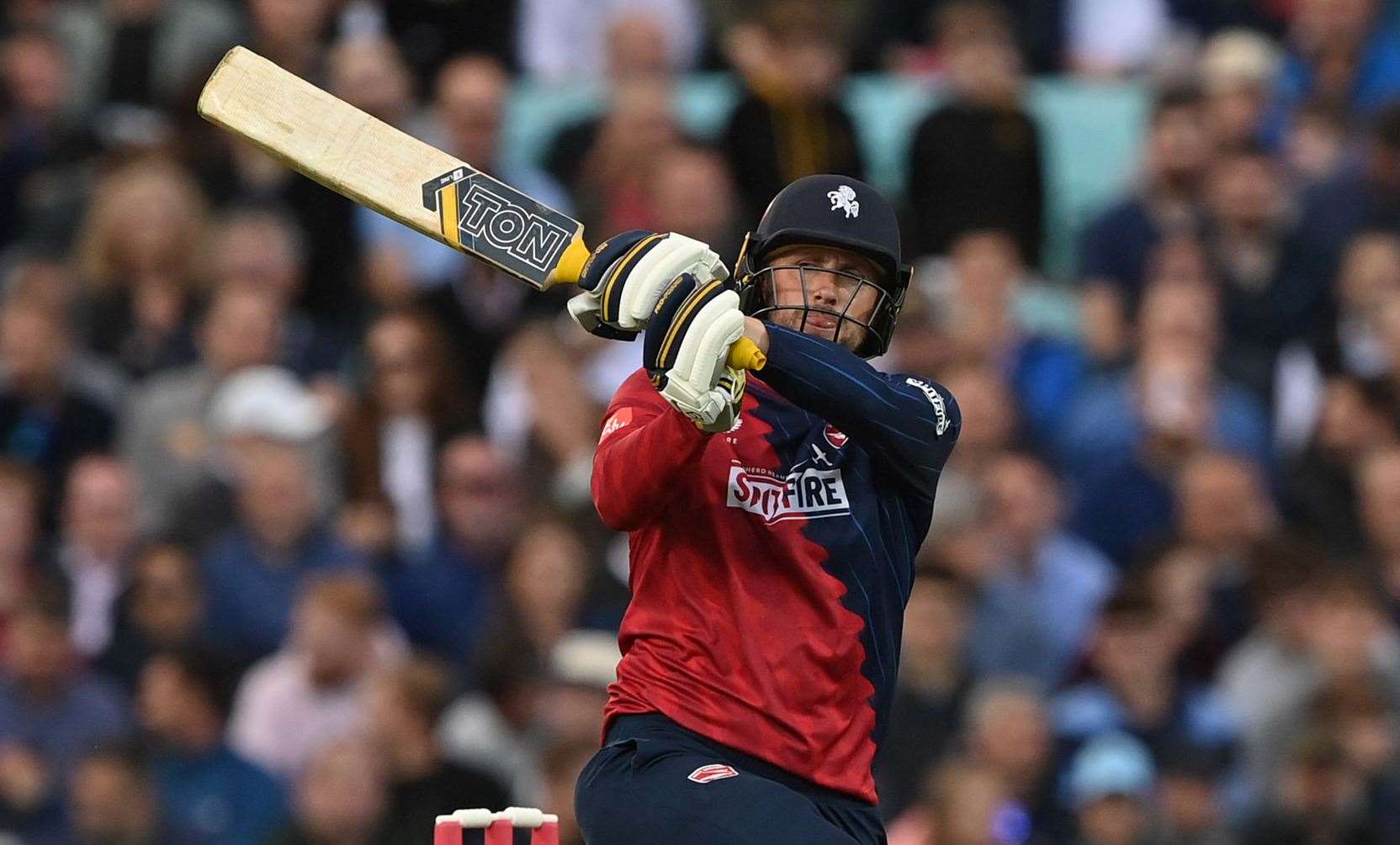 Kent's Alex Blake took four wickets for Hayes and guided them to a victory which won them the Kent League Premier Division title. Picture: Keith Gillard