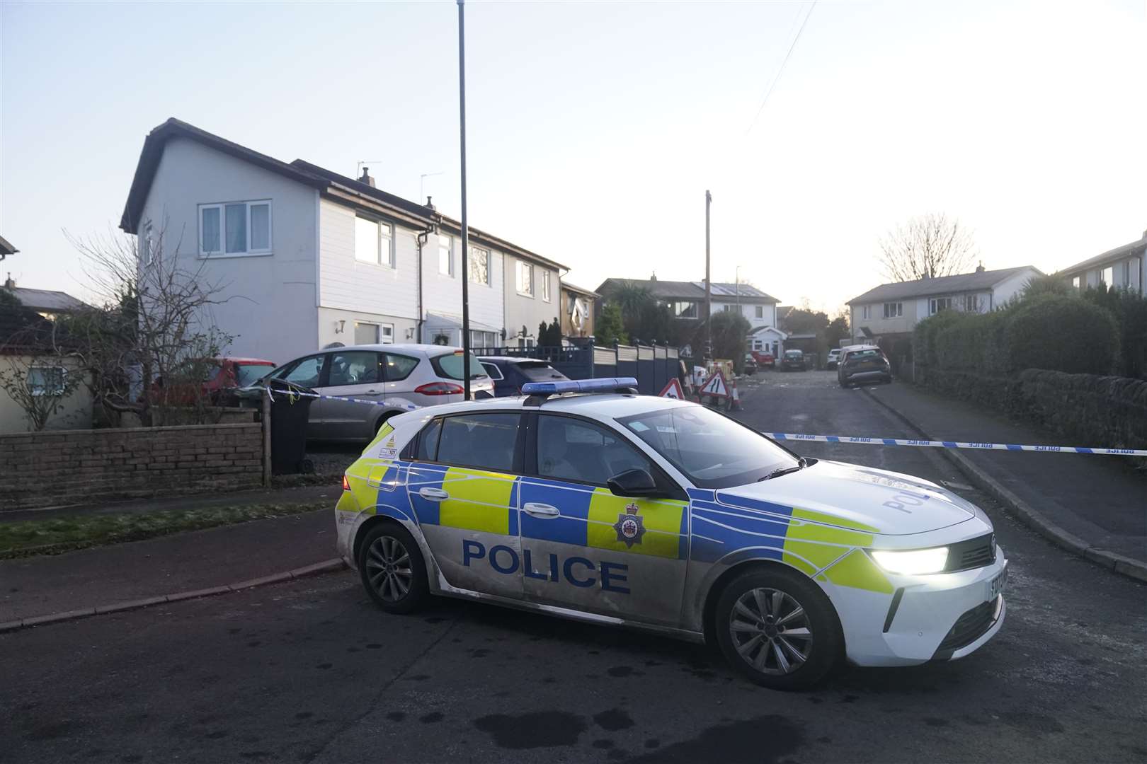 Police at the scene on Marshall Street in Yeadon (Danny Lawson/PA)