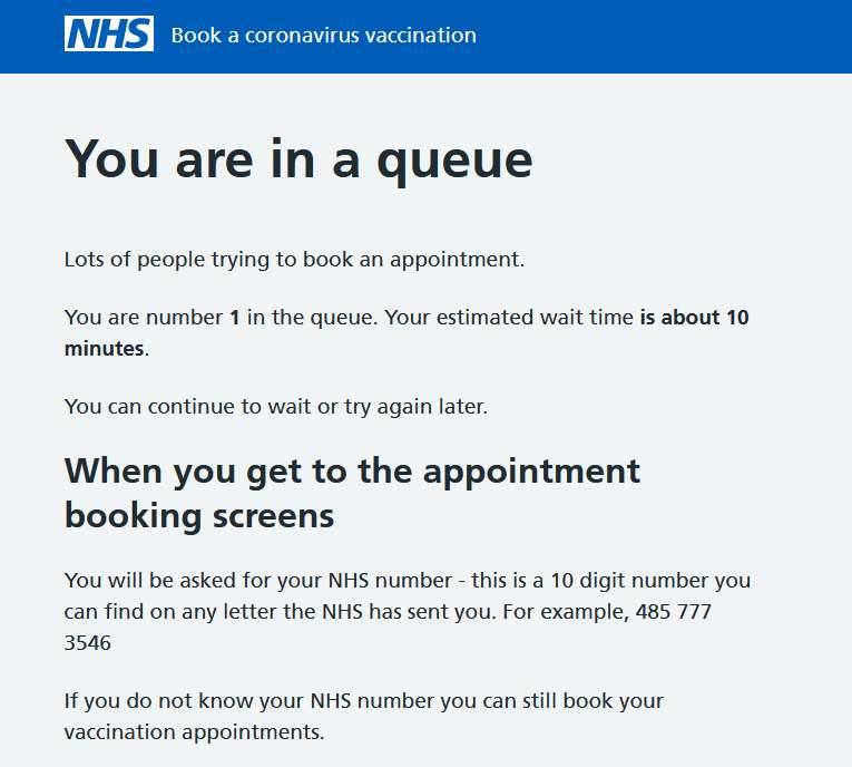 Some people were put in a queue (Screengrab/PA)