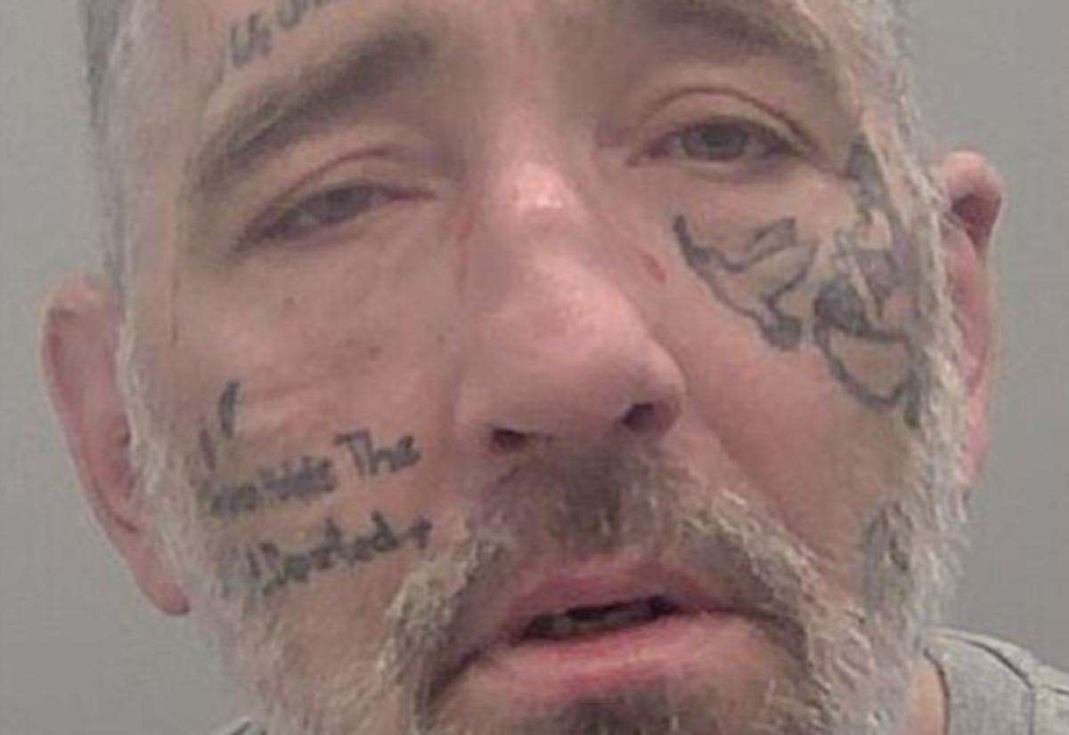 Prolific knifemen with distinctive face tattoos jailed following several incidents across Medway