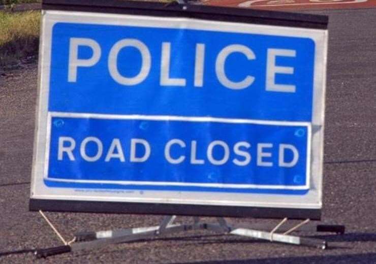Police have closed Maidstone Road in Rochester after a crash