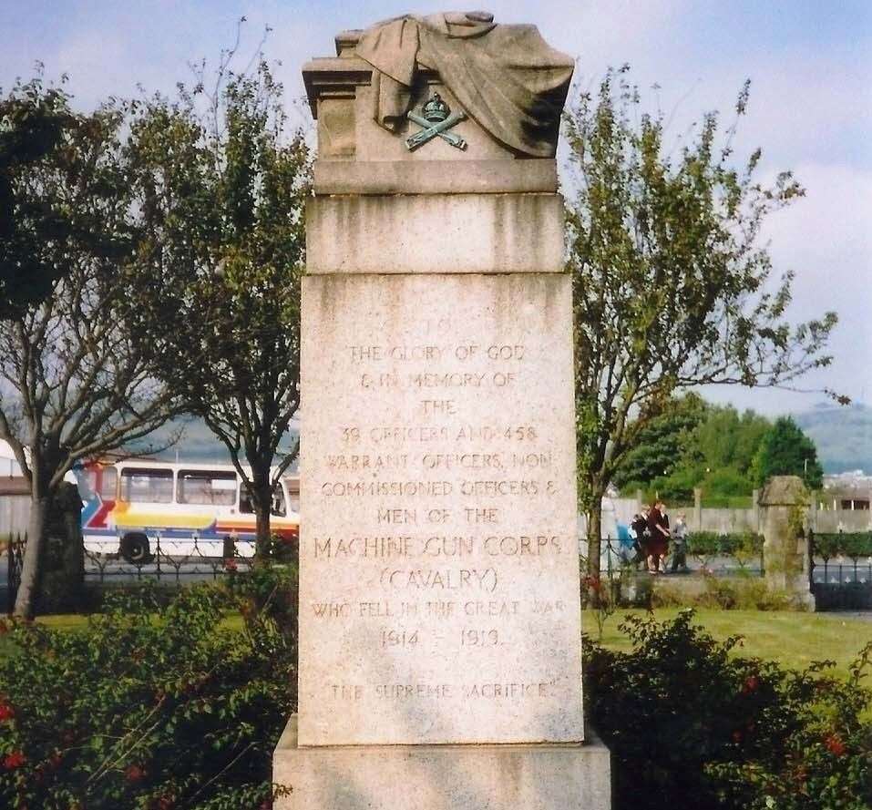 The Machine Gun Corps War Memorial, at Cheriton Road Cemetery in Folkestone has been Grade II-listed. Picture: War Memorials Trust