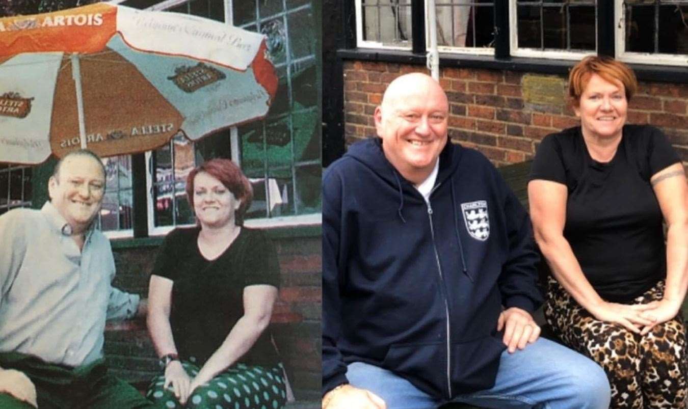 Jim and Karen Rennie outside The Old House at Home in Pudding Lane, Maidstone. Photo credit: Tallulah Rennie