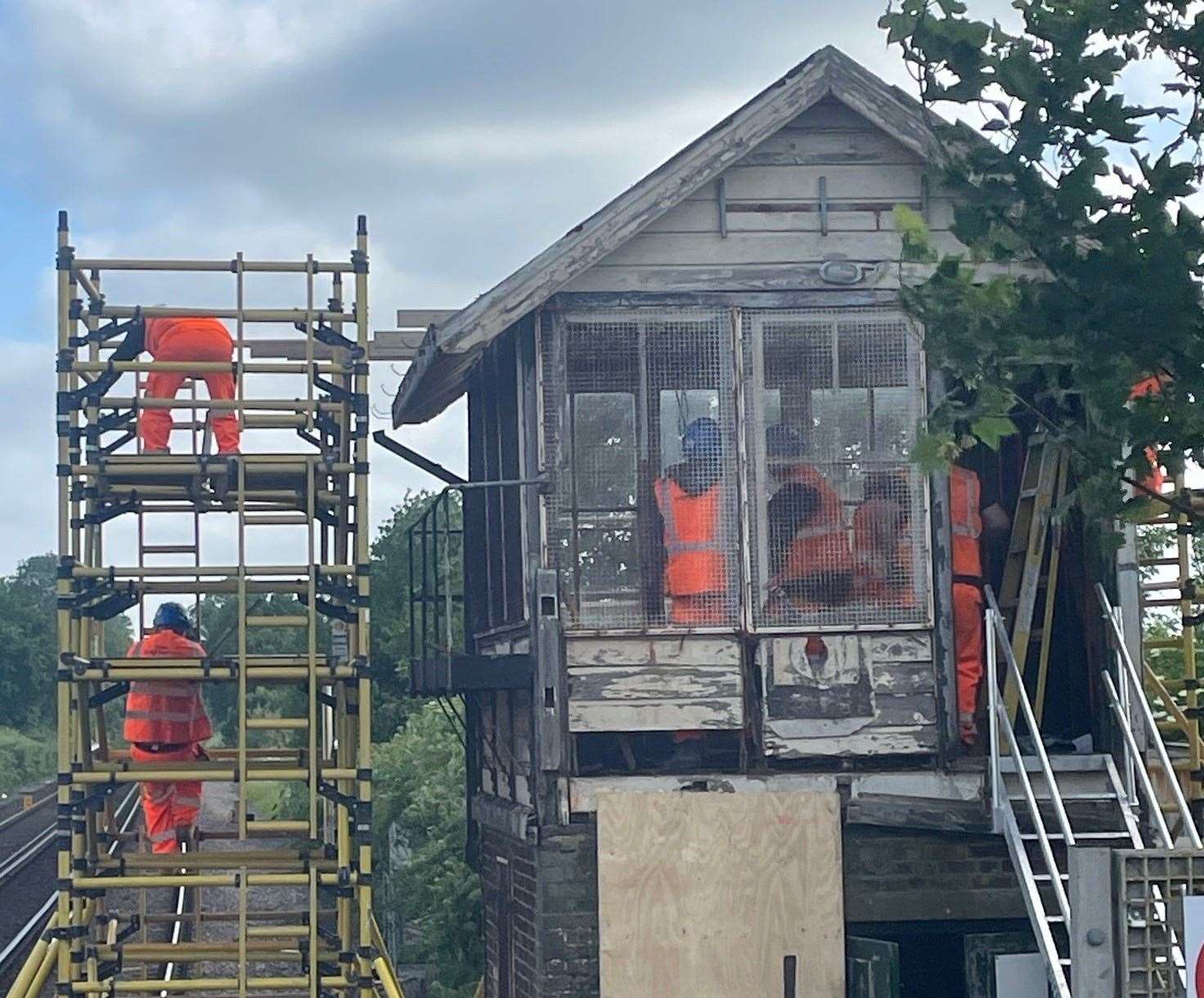 The structure was taken down after 130 years at Wye station. Picture: Network Rail