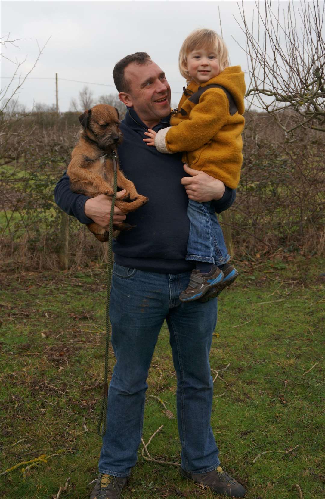 Morse with his owners