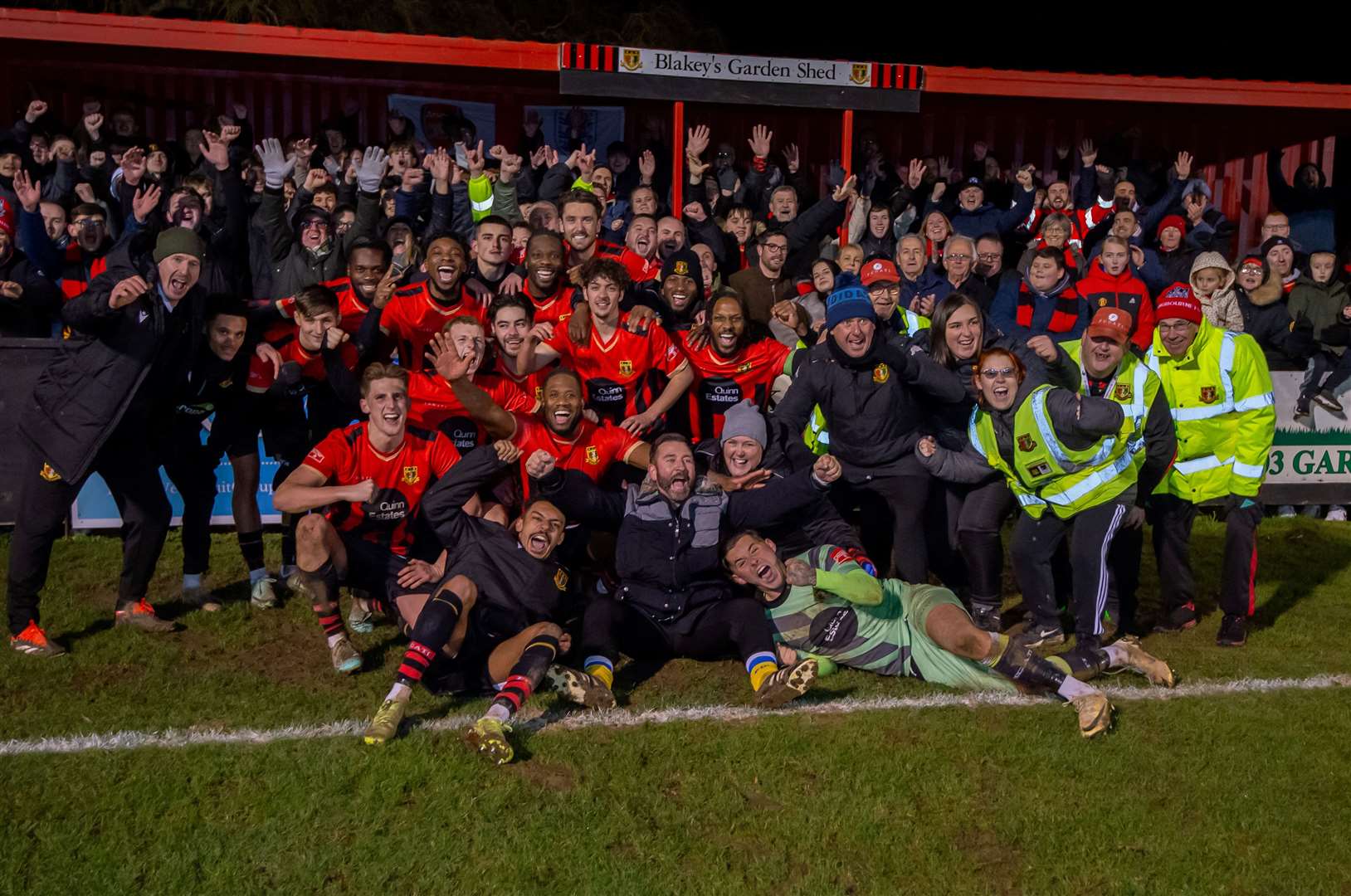 Sittingbourne celebrate their FA Trophy victory over Salisbury. Picture: Ian Scammell