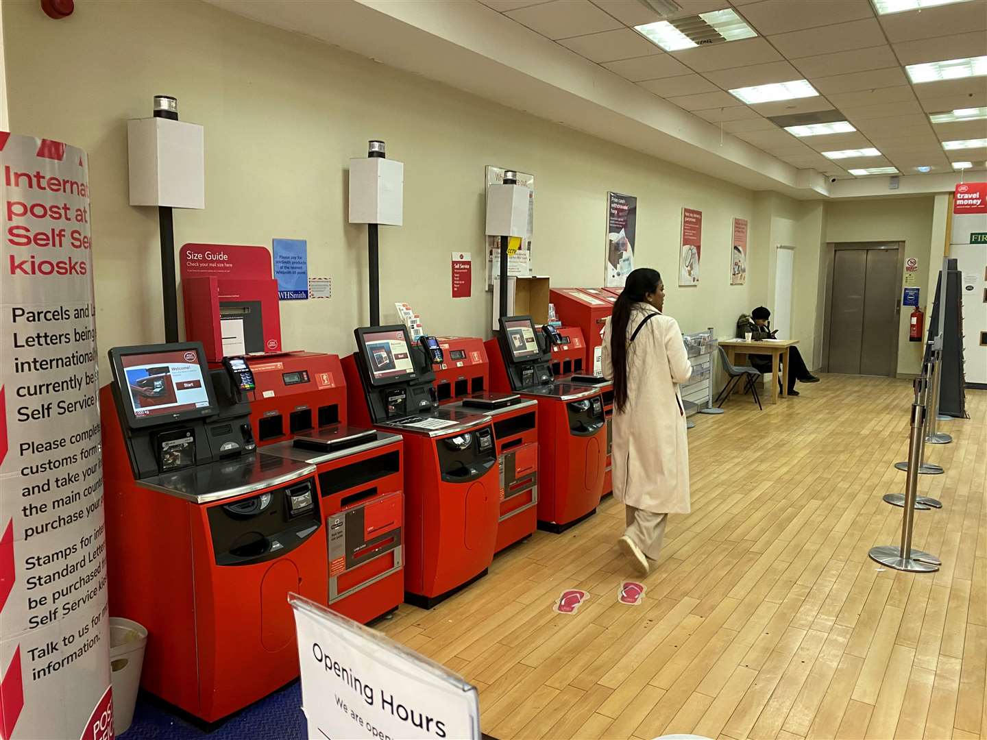 The three digital kiosks in the St George's Street Post Office which are said to work intermittently