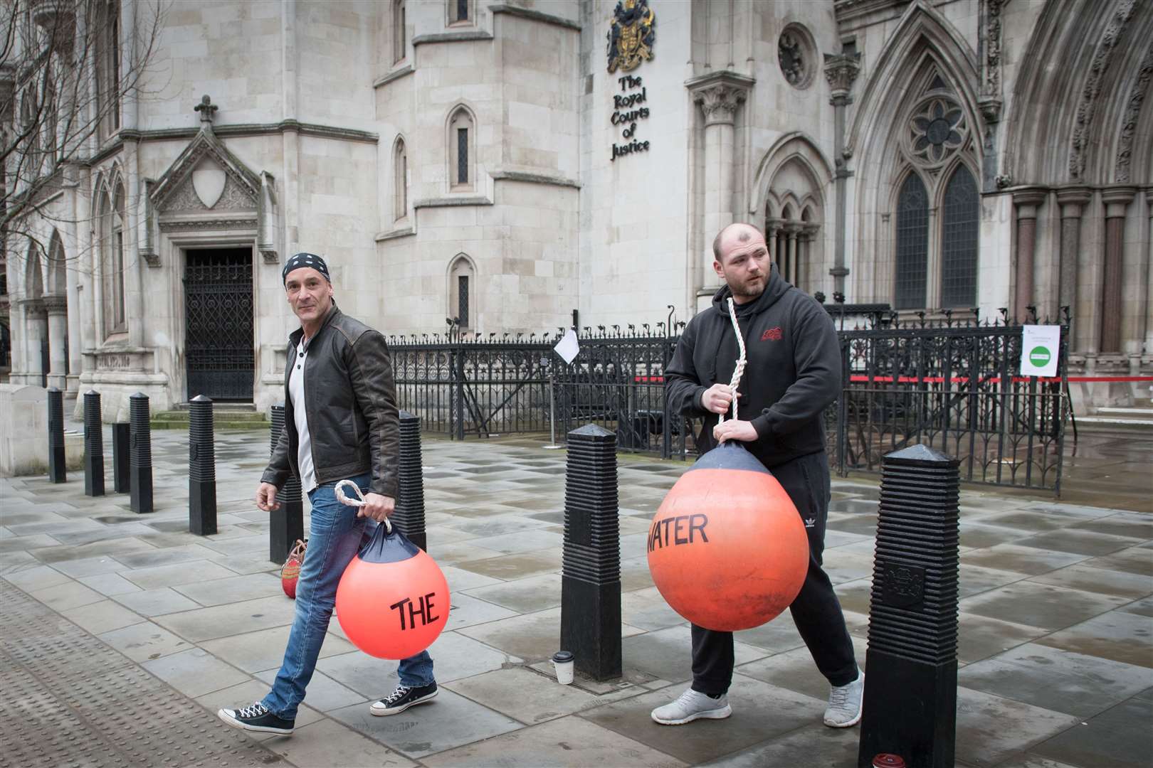 Scott Birtwistle (right) and Daniel Payne outside the Royal Courts of Justice in London in February (Stefan Rousseau/PA)