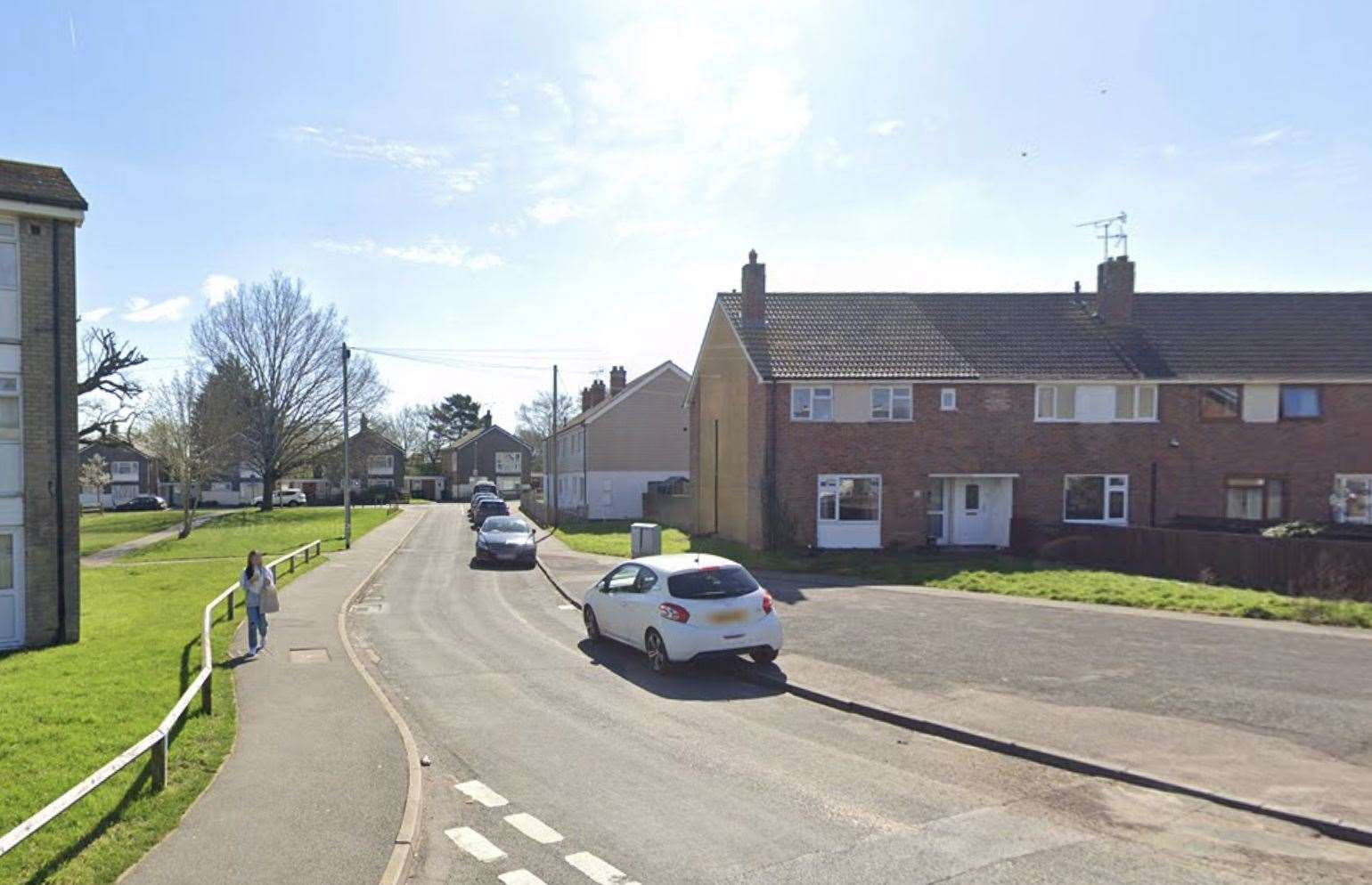 The woman was seen entering a garden in Little Knoll, Ashford. Picture: Google