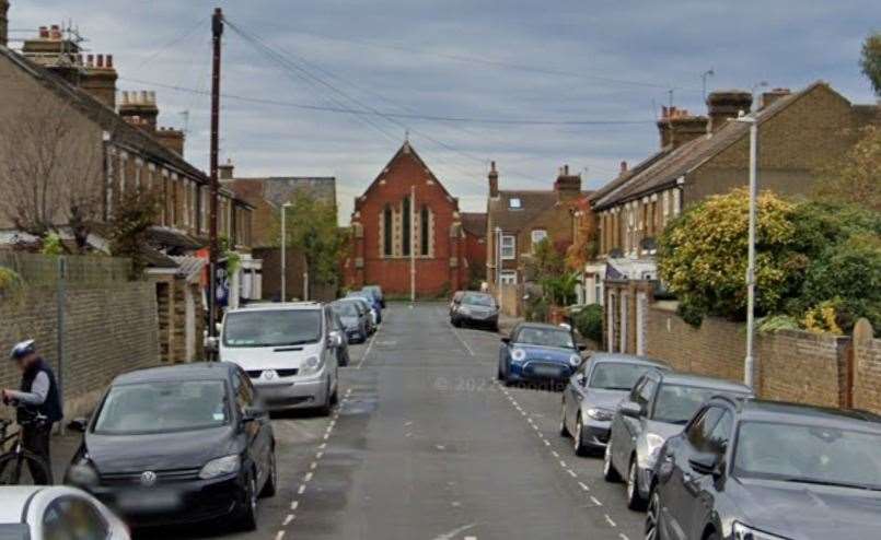 Belmont Road in Sittingbourne cordoned off after car crashed into