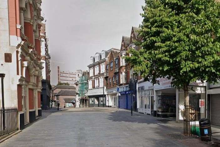 Officers stopped the suspect in Chatham High Street. Picture: Google Maps