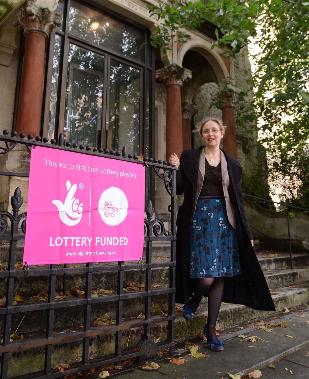 Dalia Halpern-Matthews outside Chatham Memorial Synagogue. Picture: Gary Browne