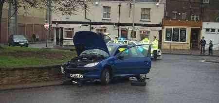 The scene minutes after the crash. Picture: GRAHAM TUTTHILL