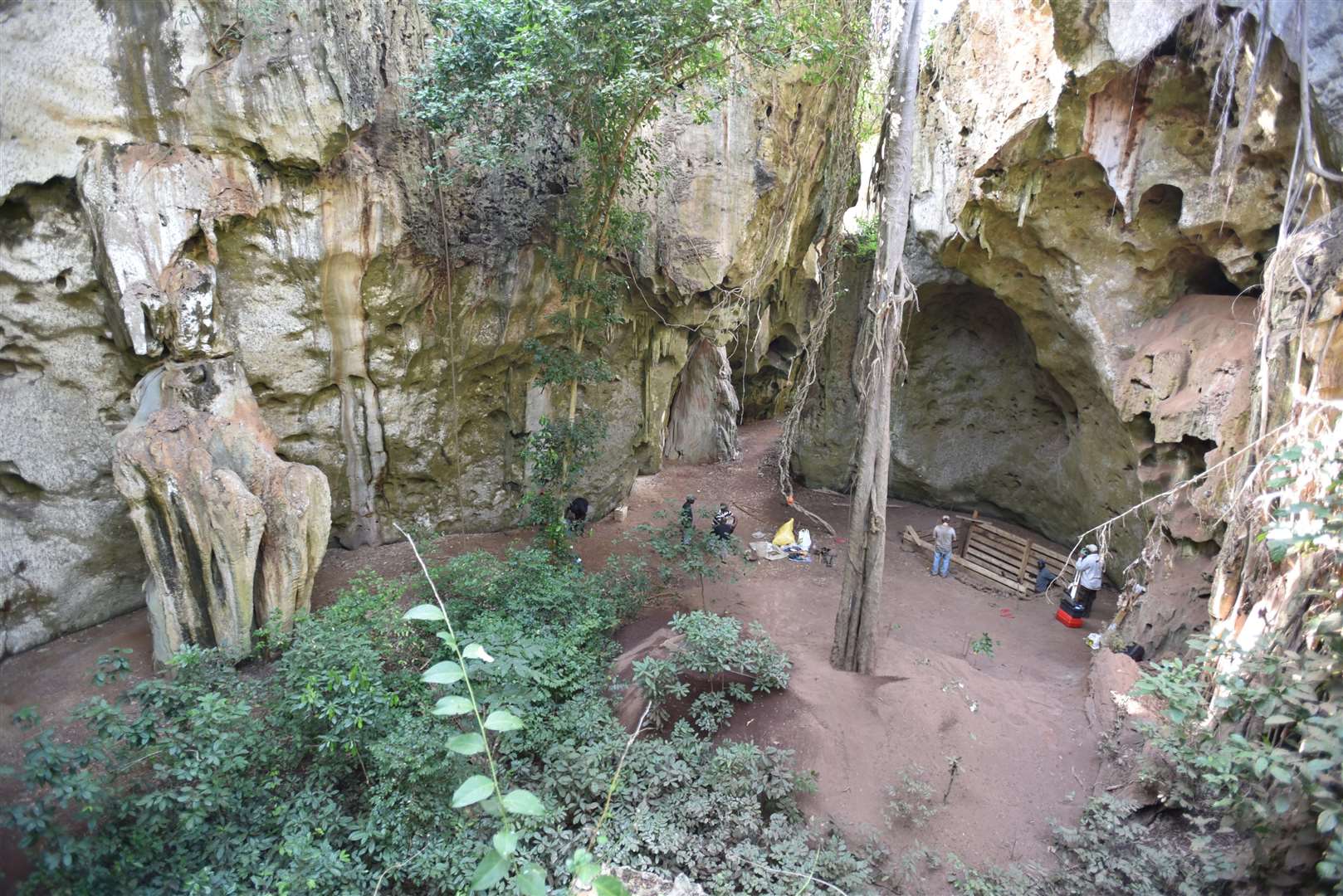 The cave site of Panga ya Saidi in Kenya where Mtoto was unearthed (Mohammad Javad Shoaee/Nature/PA)