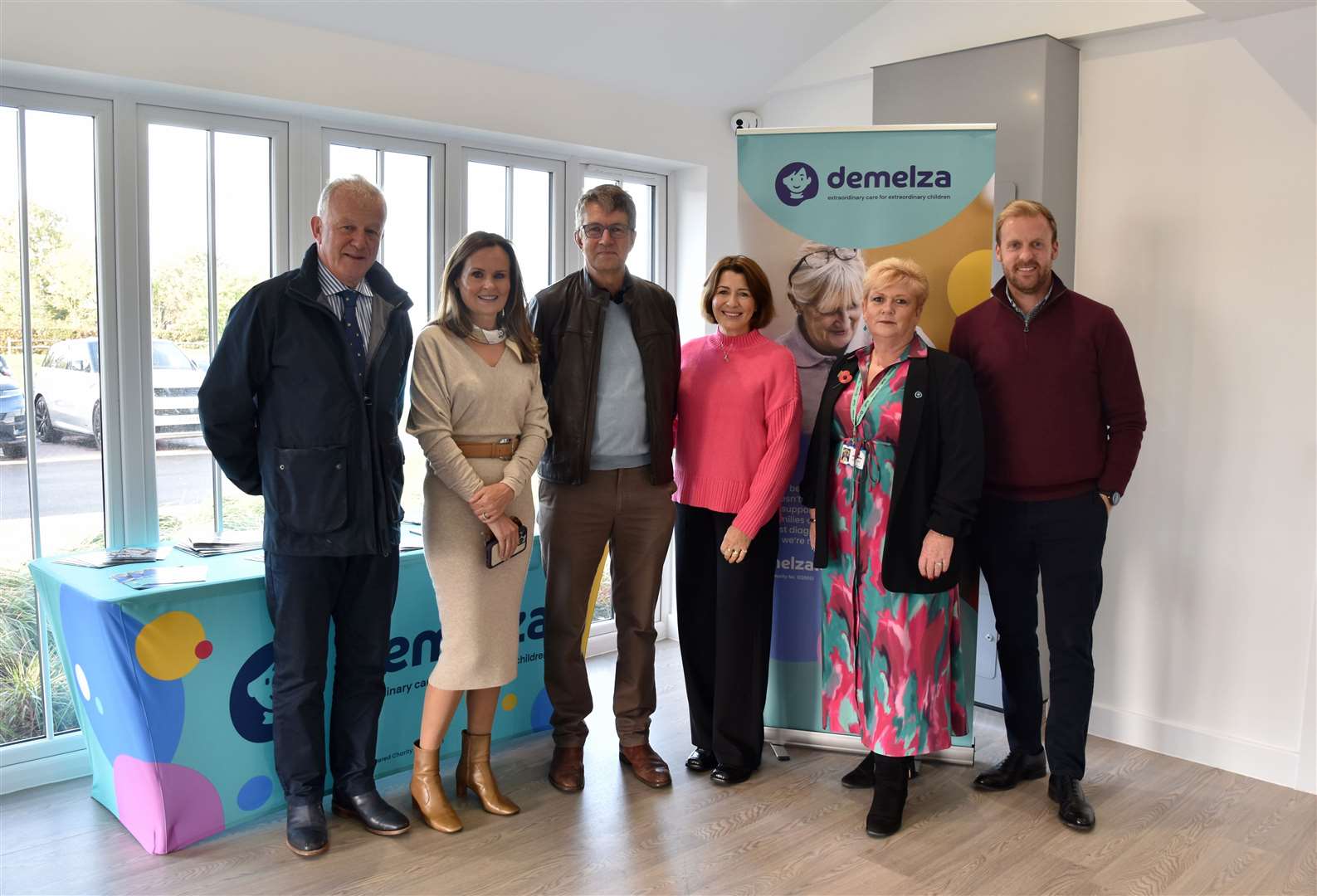 From left, Ian, Sarah, Graeme and Fiona Kemsley with Demelza chief executive Lavinia Jarrett and director of Esquire Developments David Braddon. Picture: Demelza