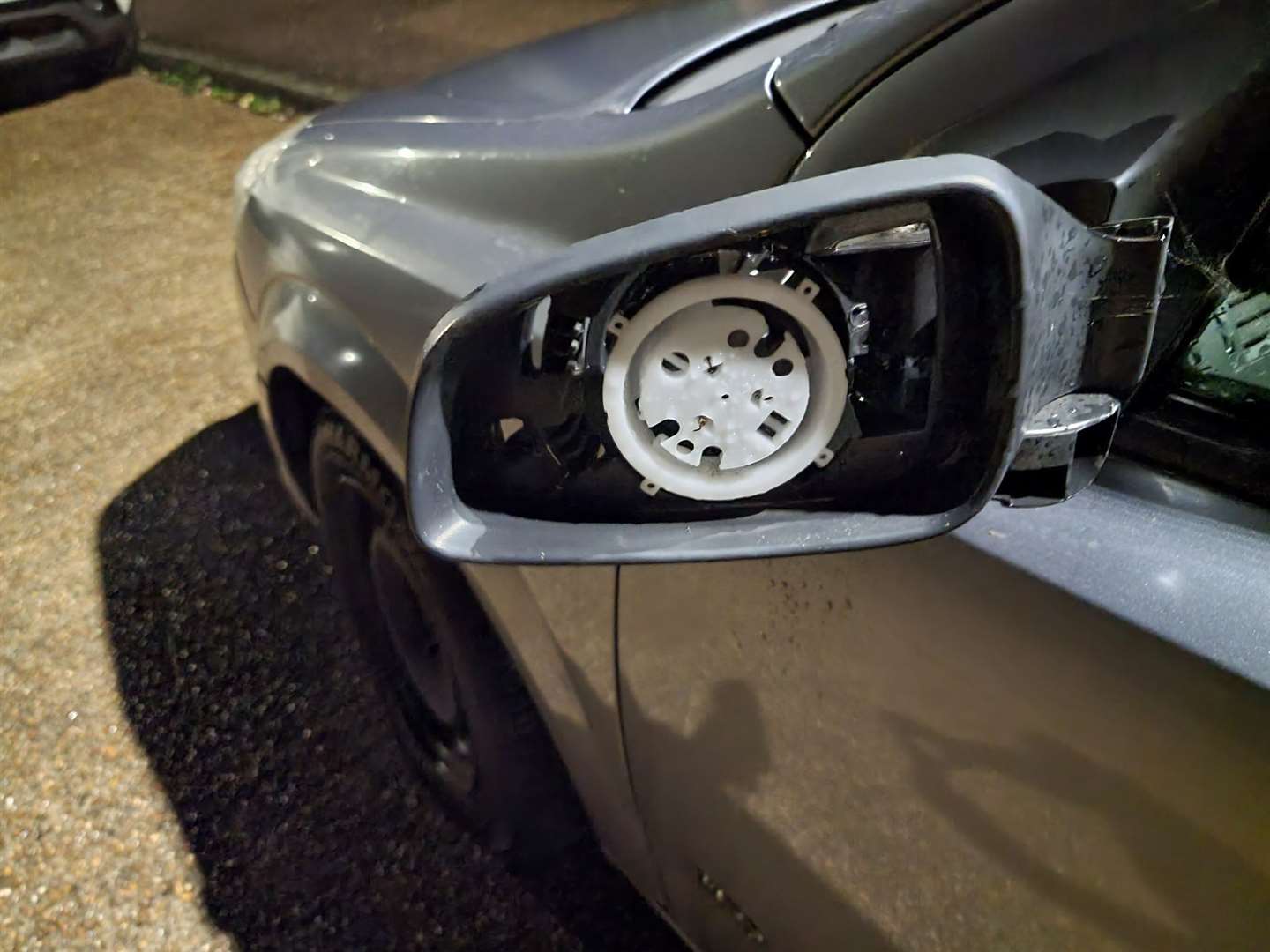 Damage caused to a car in Riverview Park on Halloween