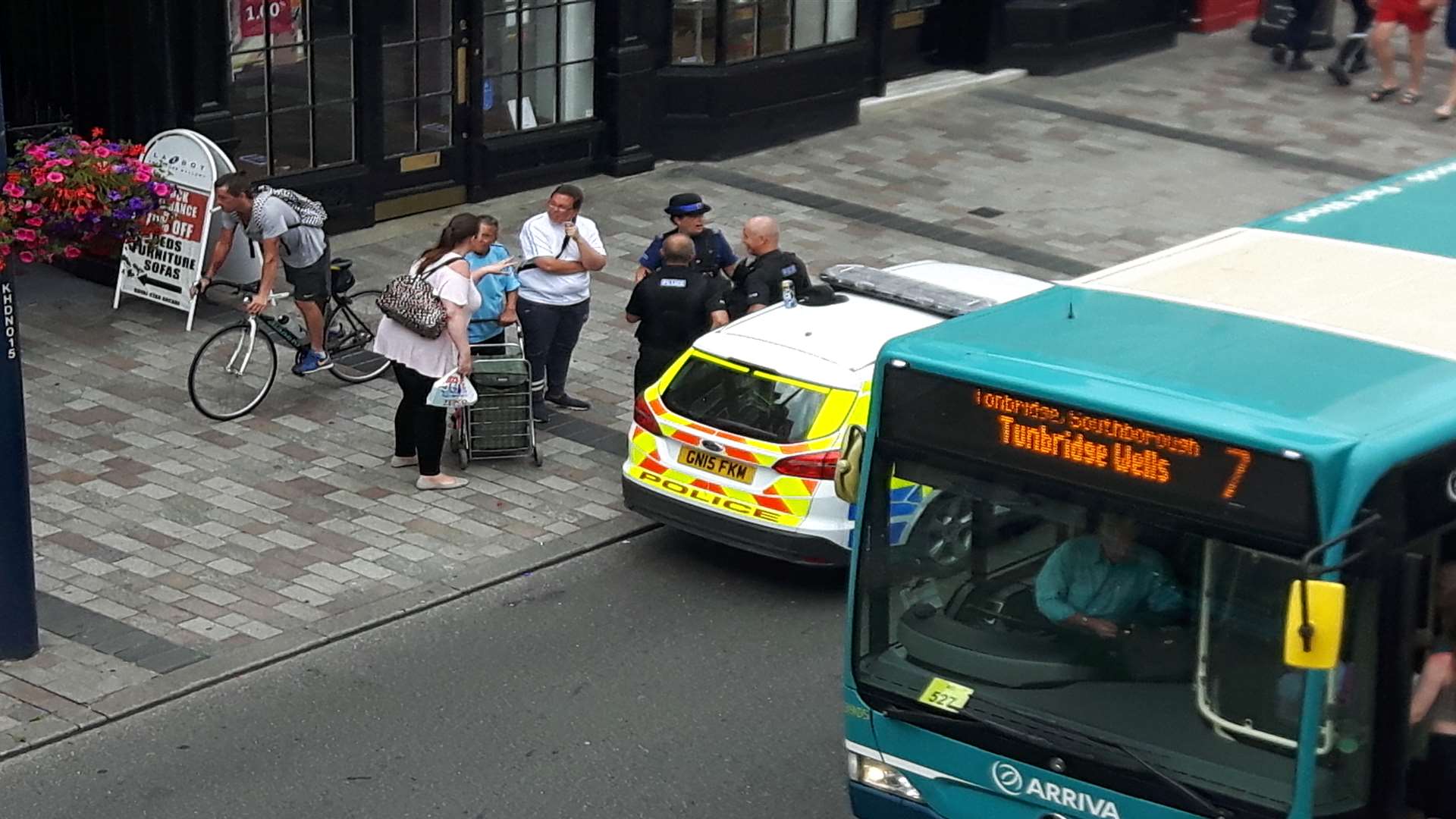 Police were called to Maidstone High Street