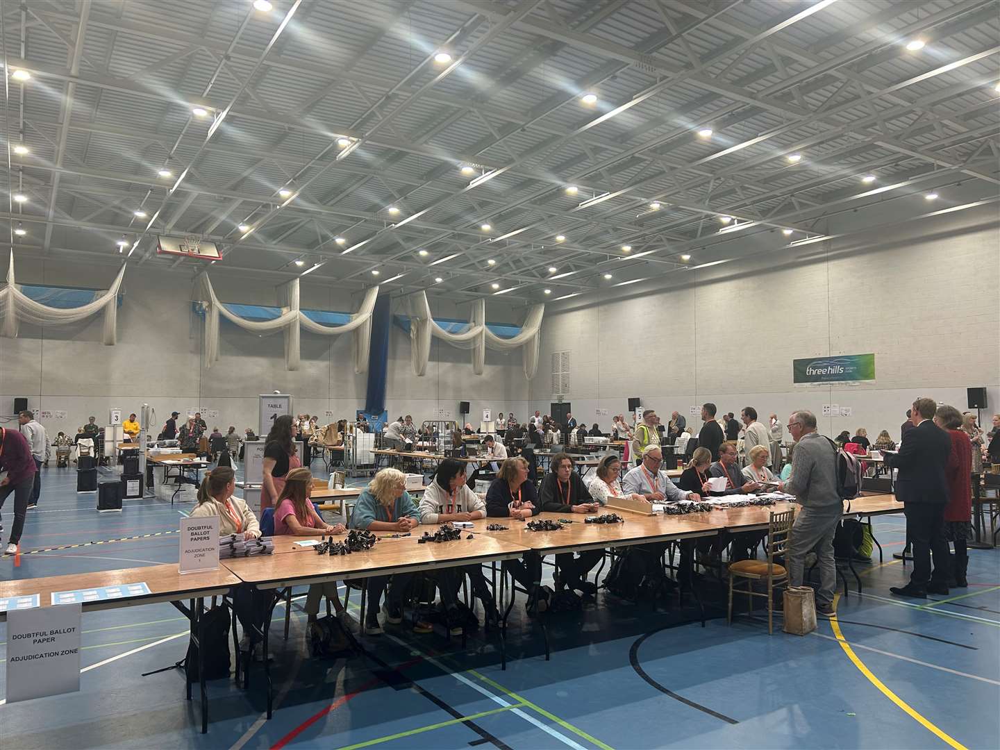 The count in Folkestone is now underway