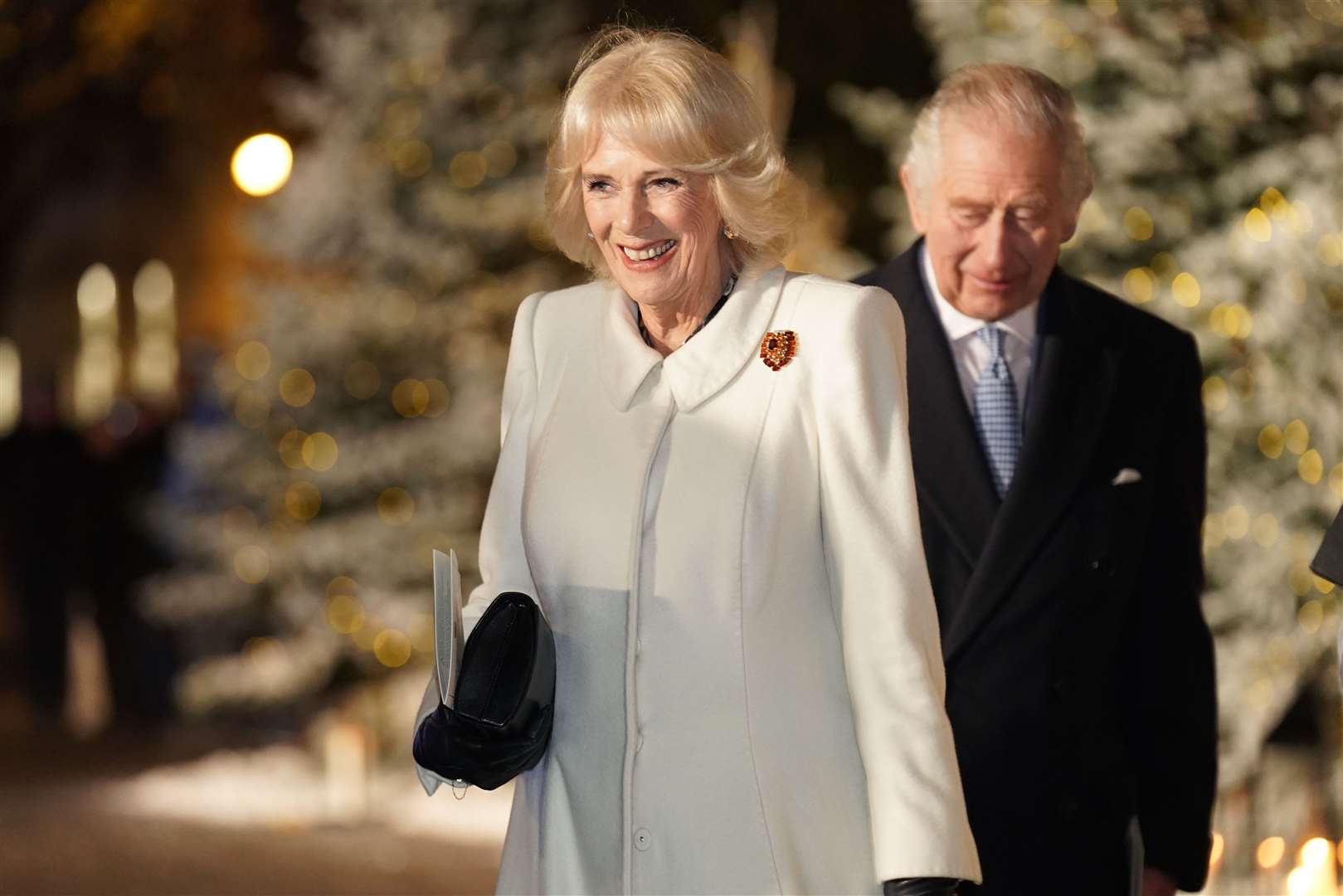 Charles and Camilla, pictured leaving a carol service at Westminster Abbey, will host the royal family at Sandringham this Christmas (James Manning/PA)