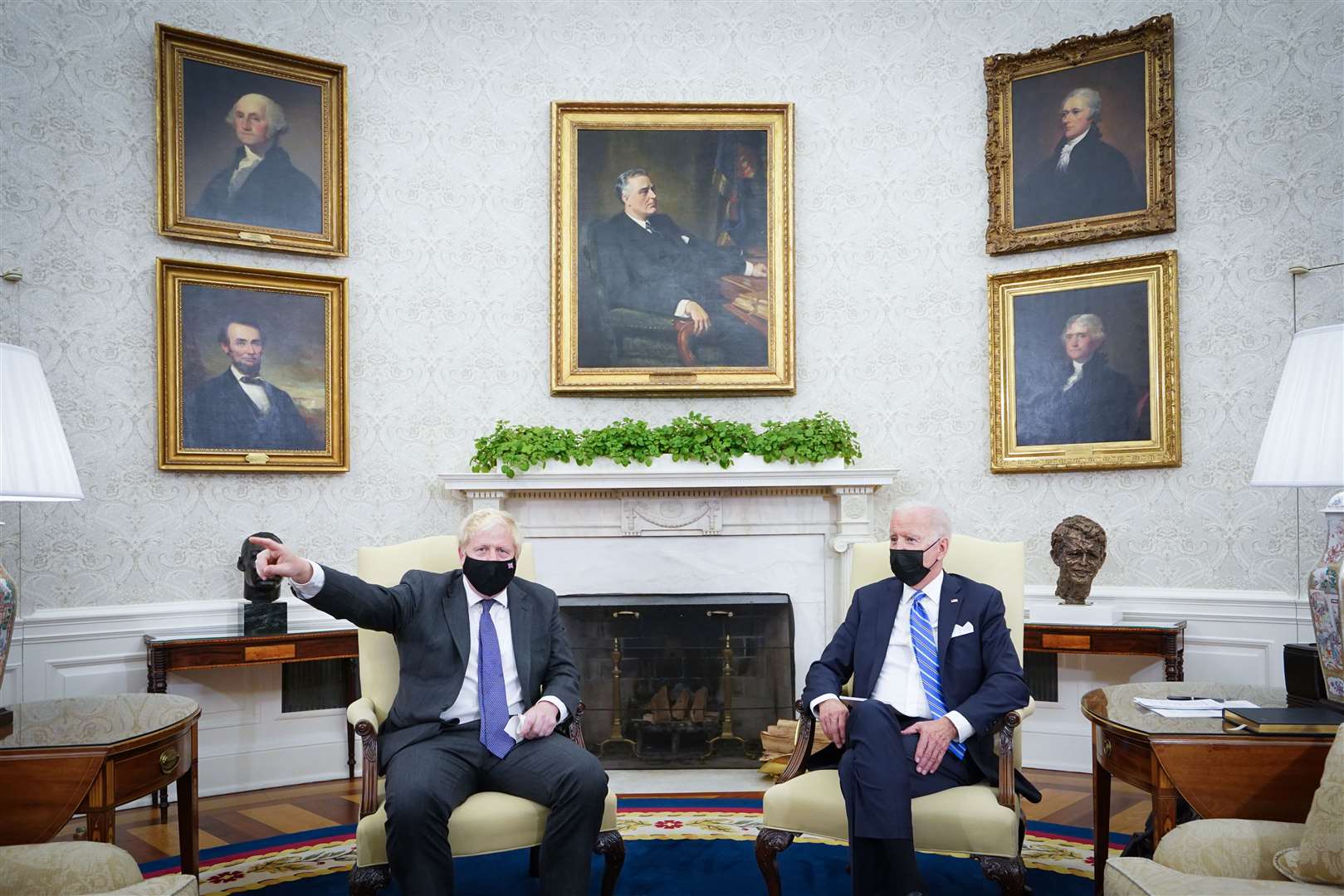 Prime Minister Boris Johnson meets US President Joe Biden (Stefan Rousseau/PA)