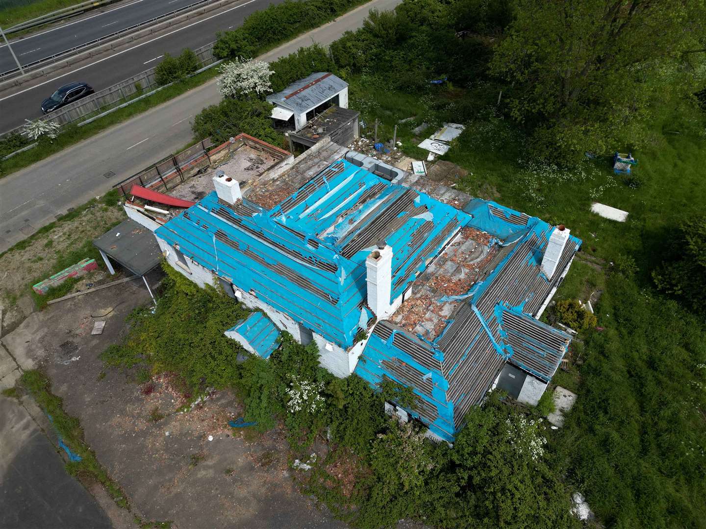 The tiles have long been stripped from the roof of the Share and Coulter. Picture: Barry Goodwin