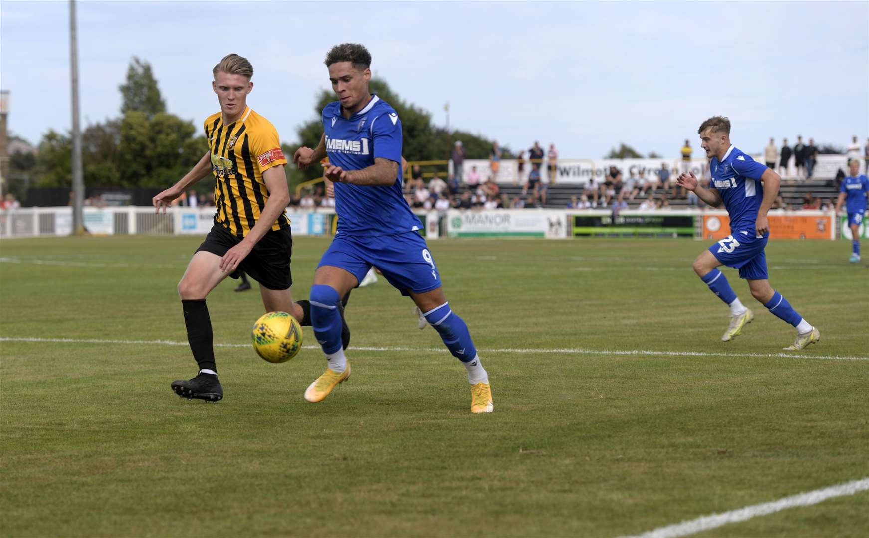 Trialist Lewis Walker chasing the ball in the second half Picture: Barry Goodwin (57711162)