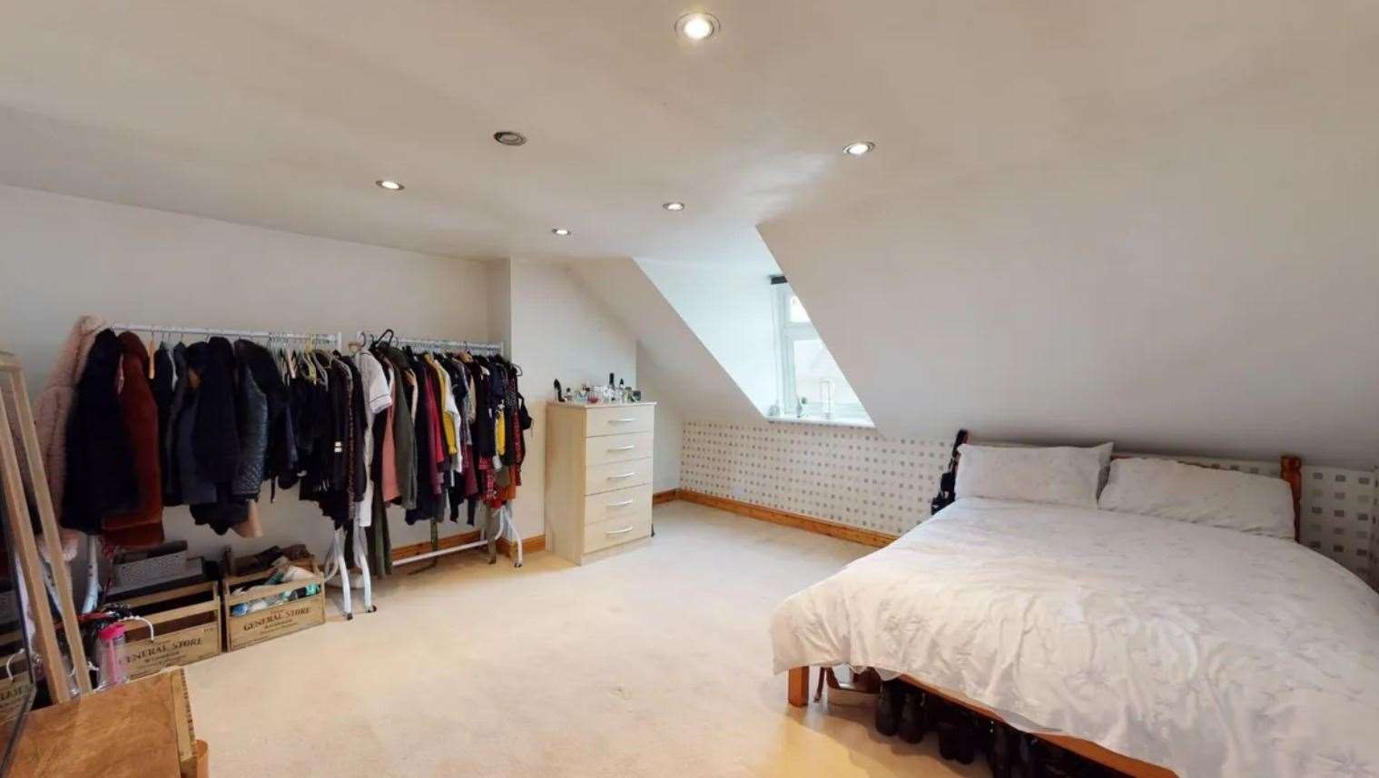 One of the spacious bedrooms. Picture: Zoopla / Miles & Barr