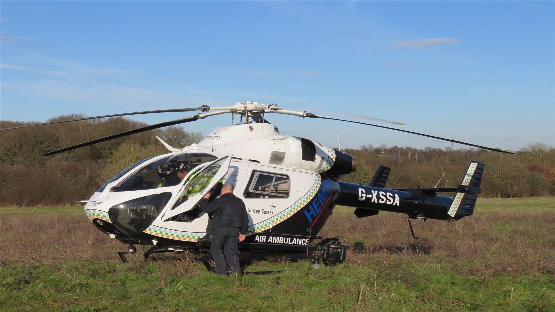 The air ambulance was called to the incident. Stock picture