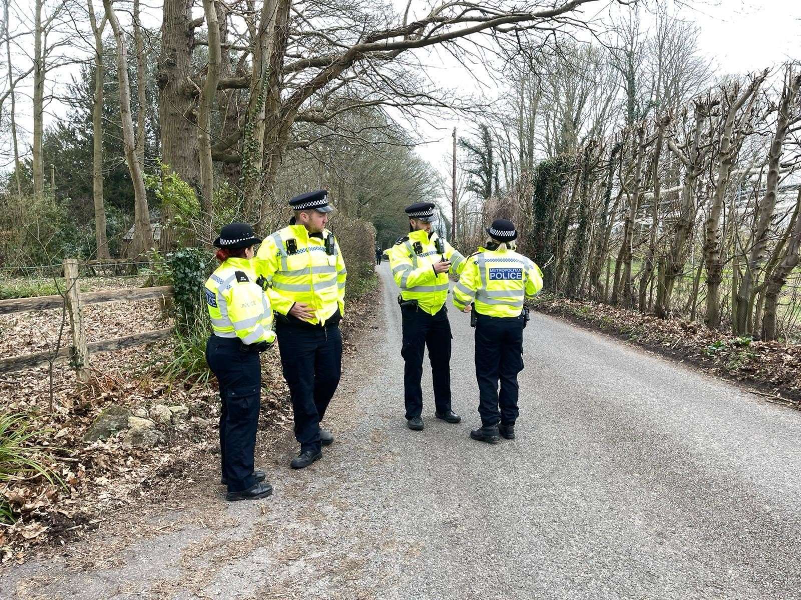 Police at the scene. Picture: UKNIP