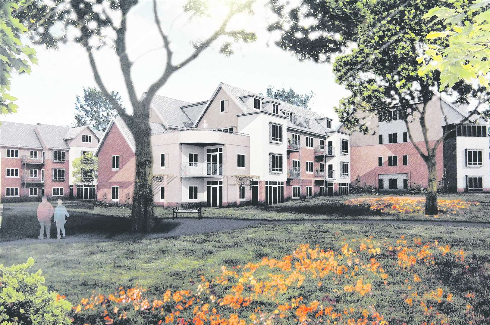 Apartments overlooking the open space