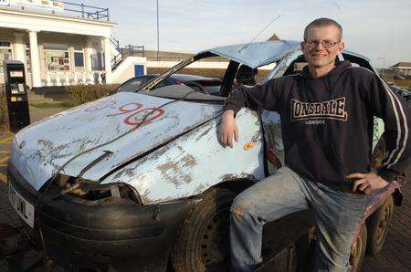 Wayne Drury, who has won his sixth British Ramp Rollover Champion title