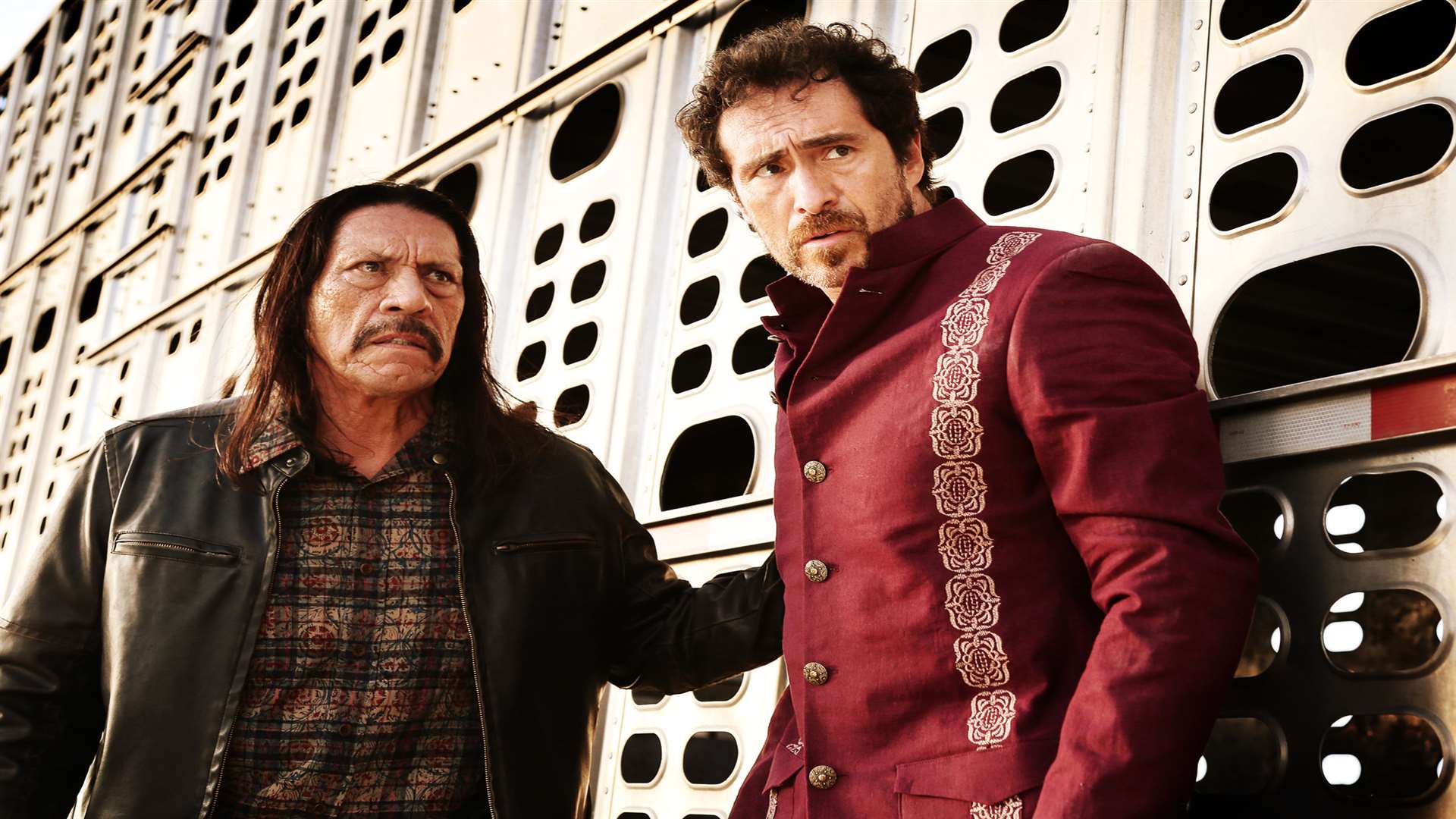 Machete Kills, with Danny Trejo as Machete and Demian Bichir as Mendez. Picture: PA Photo/Lionsgate.