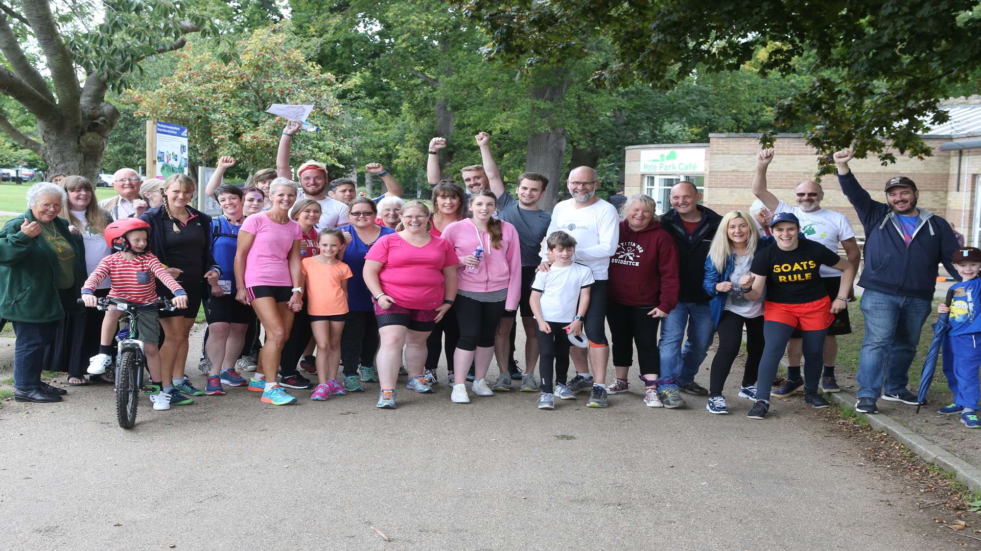 Runners prepare to set of on the annual 5km Goaty Gallop Buttercups Fun Run.