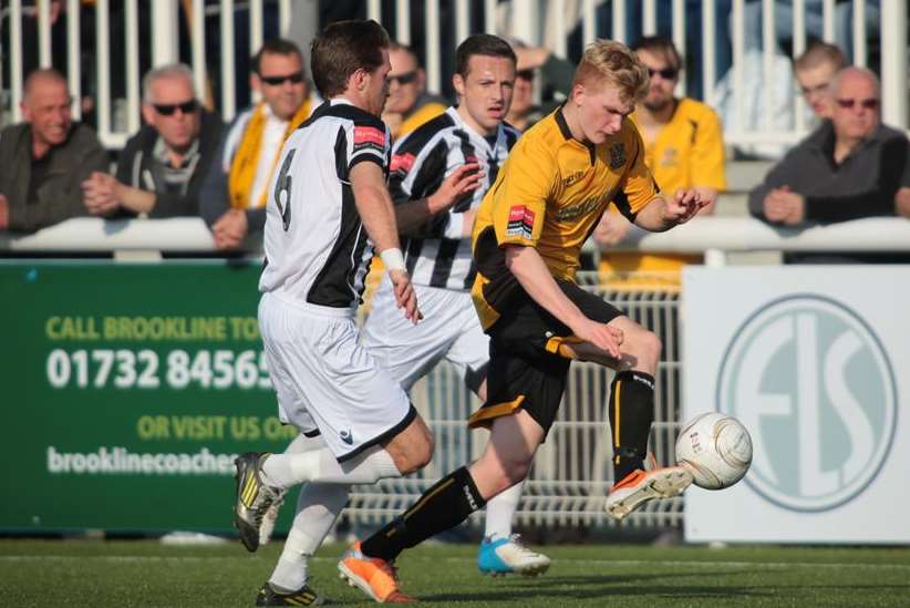 Highly-rated Charley Robertson in action for Maidstone Picture: Martin Apps