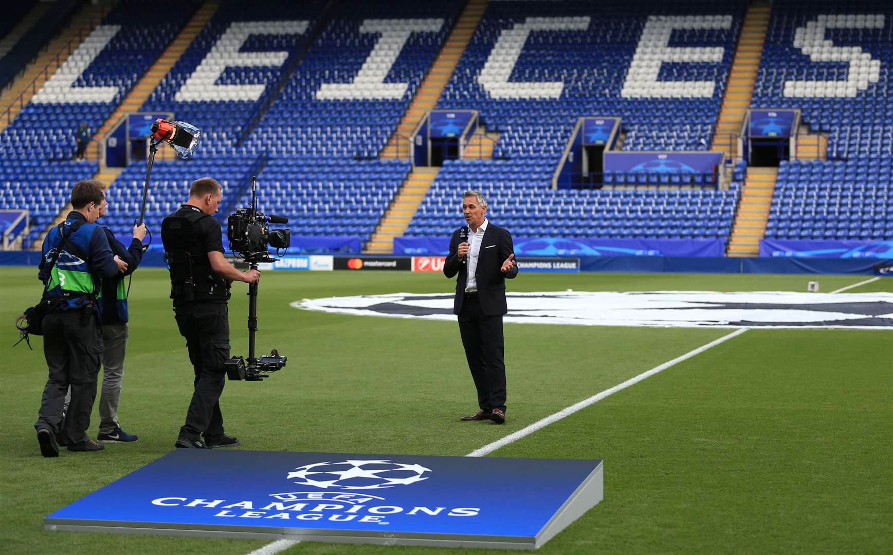 Gary Lineker makes a broadcast for BT Sport (PA)