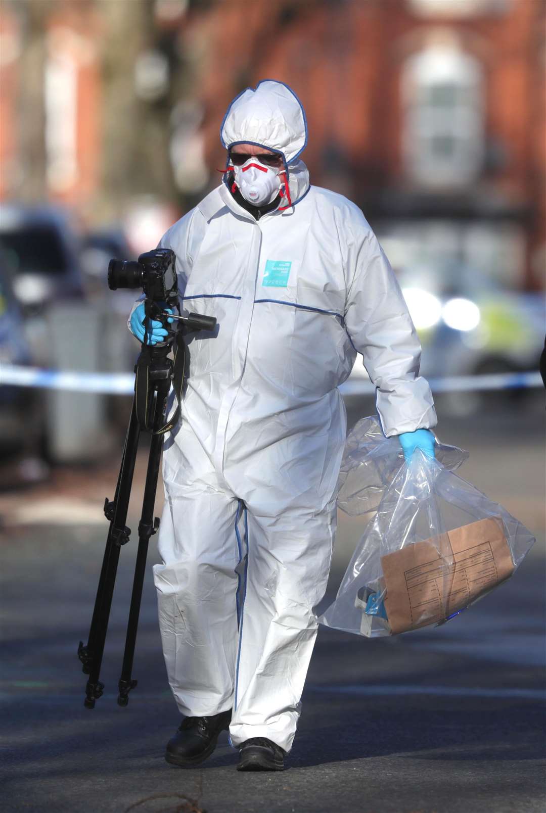 Police forensic officers at the scene in Linwood Road, Handsworth, on January 21 (David Davies/PA)