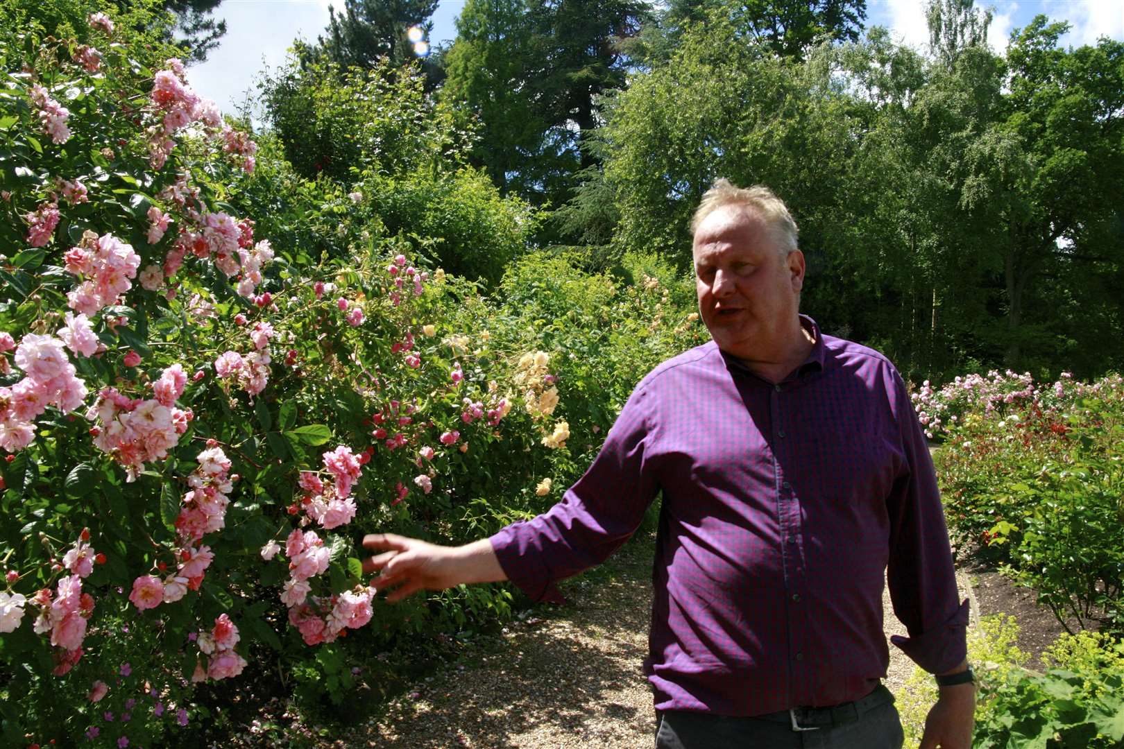 Neil Miller in the gardens at the castle