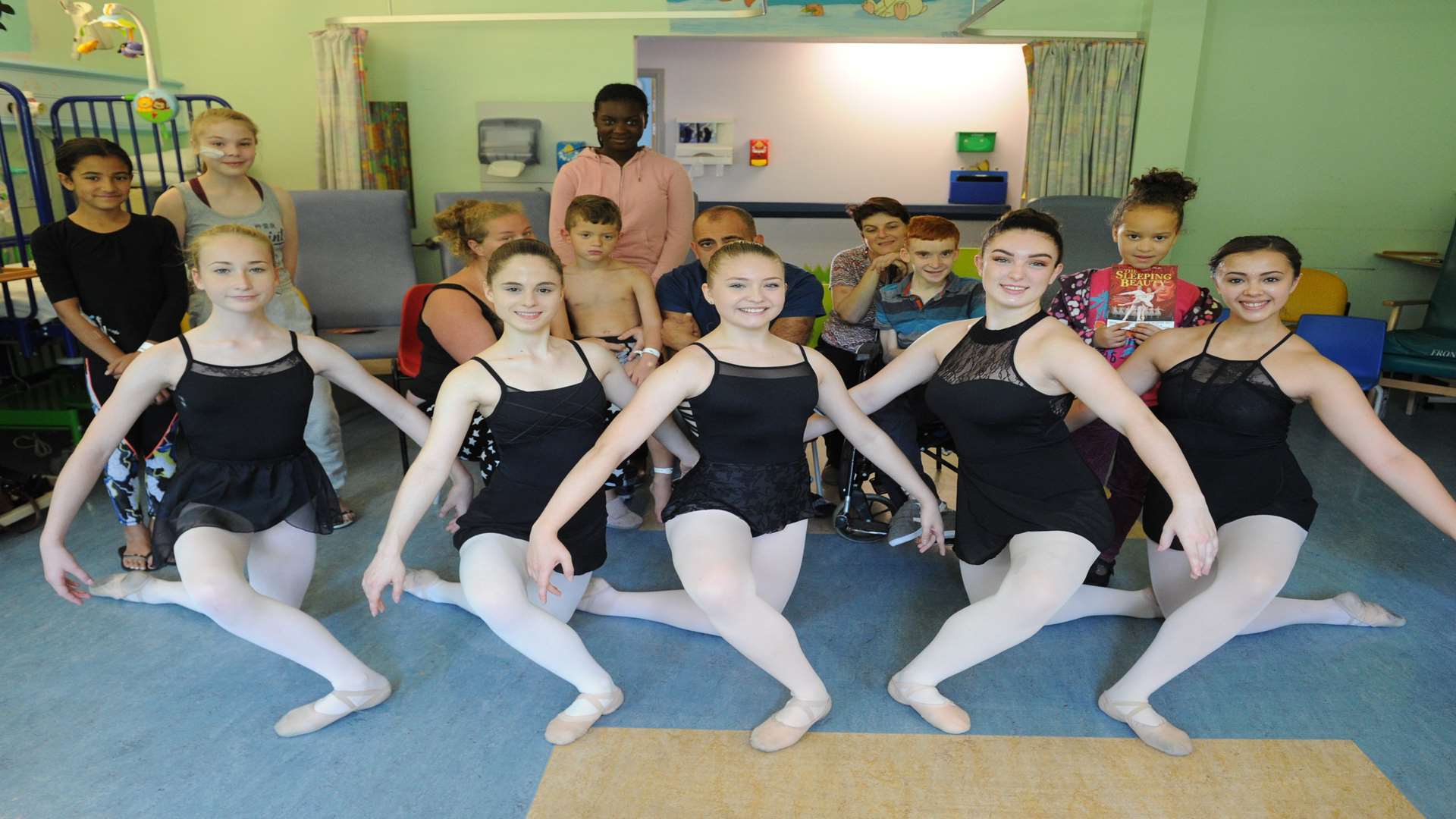 English Youth Ballet dancers visit young patients at Darent Valley Hospital