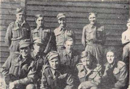 Soldiers from the Royal West Kents in a German POW camp in 1942