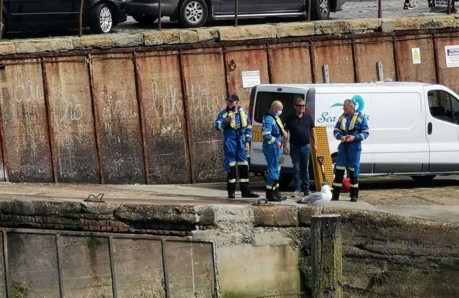 Coastguard crews attempted to rescue the 4x4