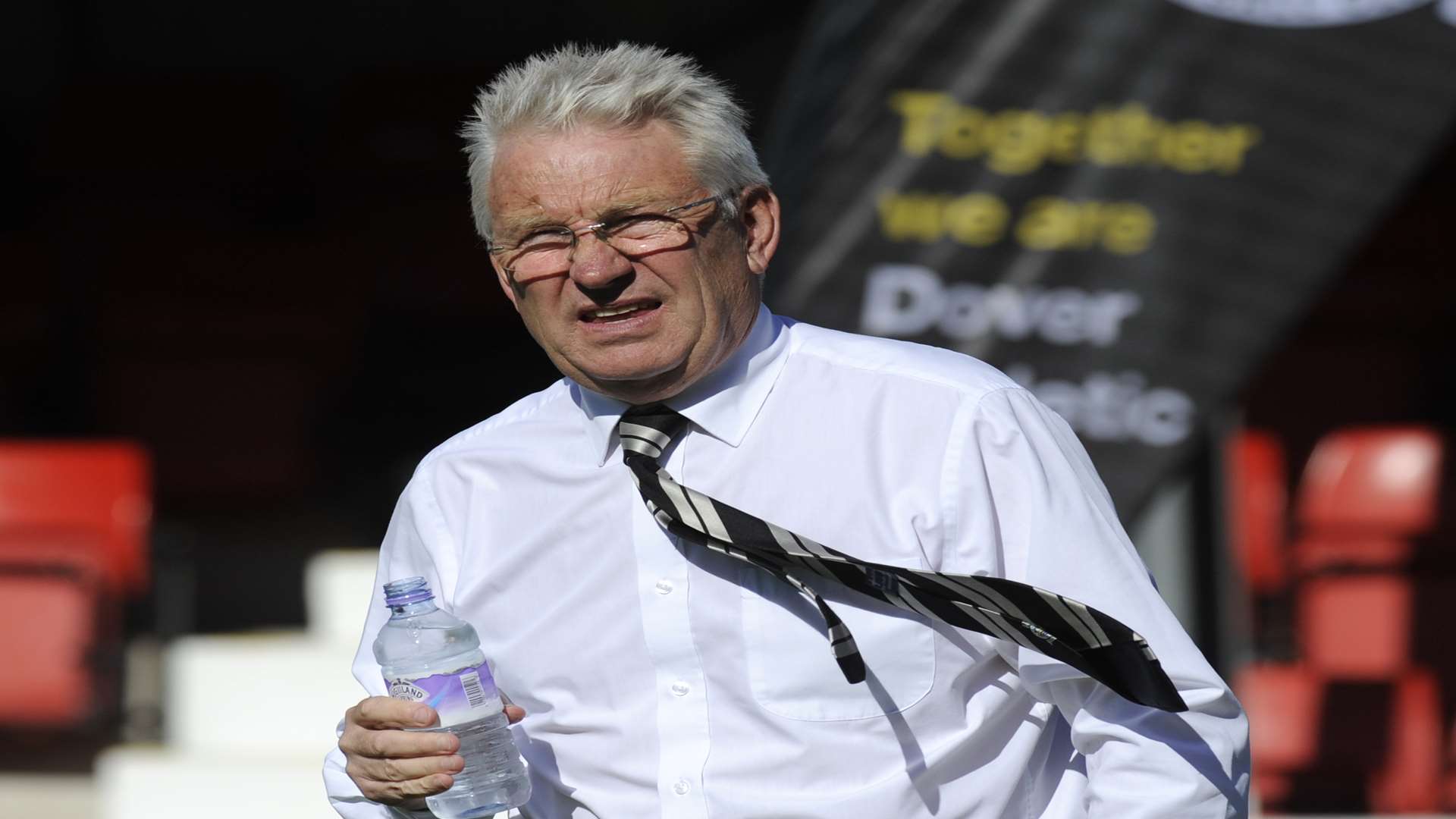 Dover manager Chris Kinnear at Crabble on Saturday Picture: Tony Flashman