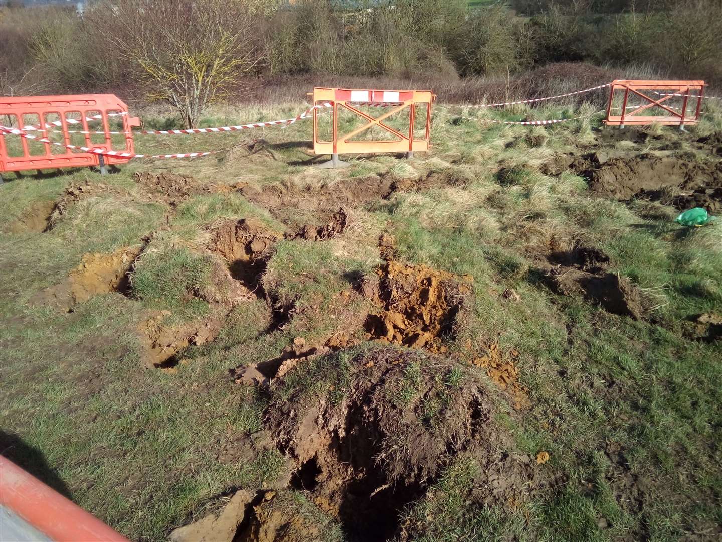 Weavering Heath after the contractors' visit