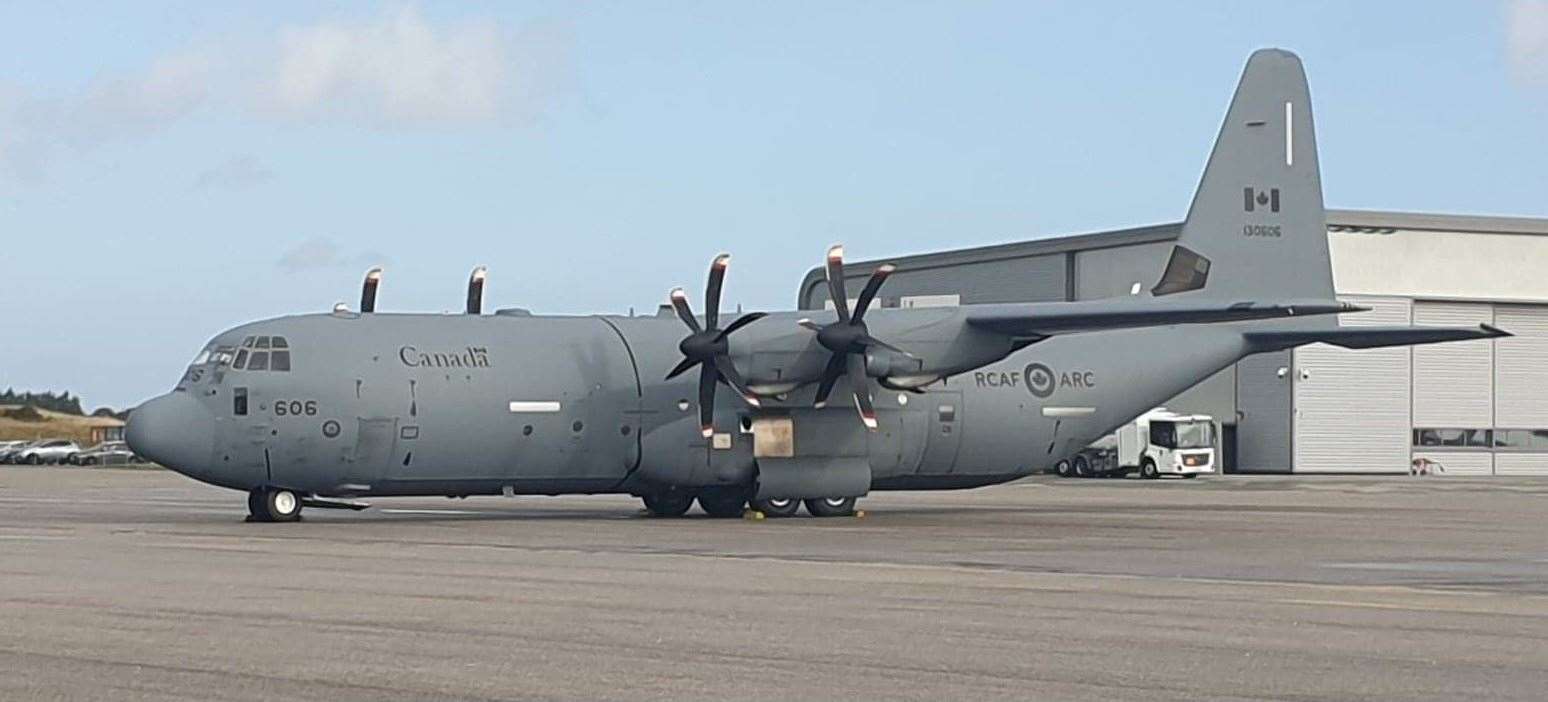 A Canadian military plane at Lydd Airport. Picture: Lydd Airport