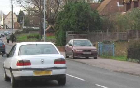 The owner of the car parked on the pavement was sent a warning letter