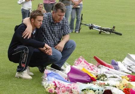 Lloyd and David Chapman at the scene of Michael's death