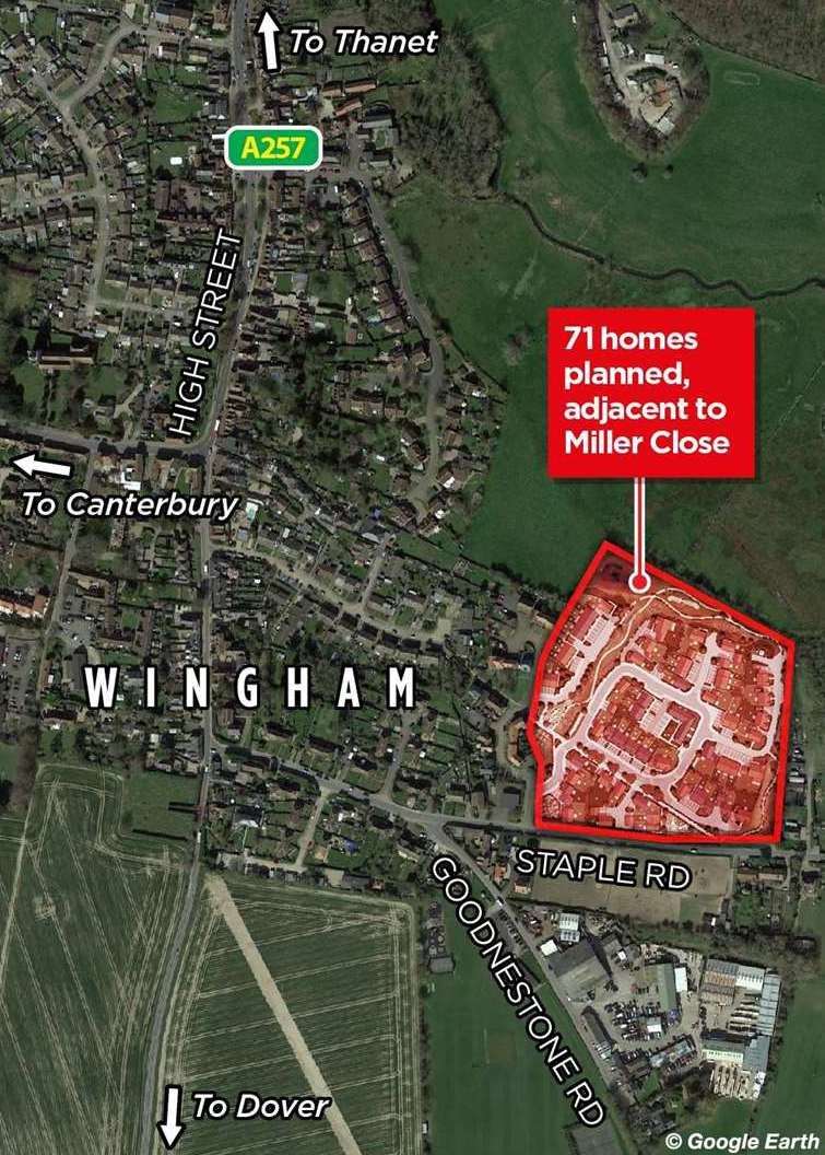 A separate application for 71 homes in Wingham was already approved in February this year