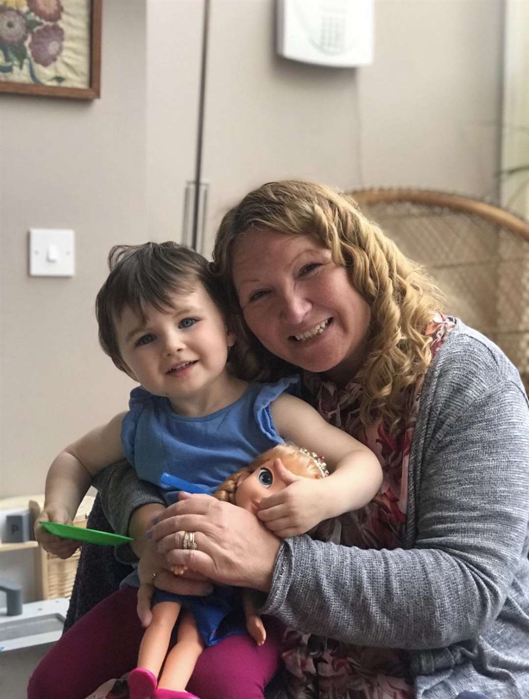 Frozen fan Nel with her grandmother Julie (Mikey Ferguson/PA)