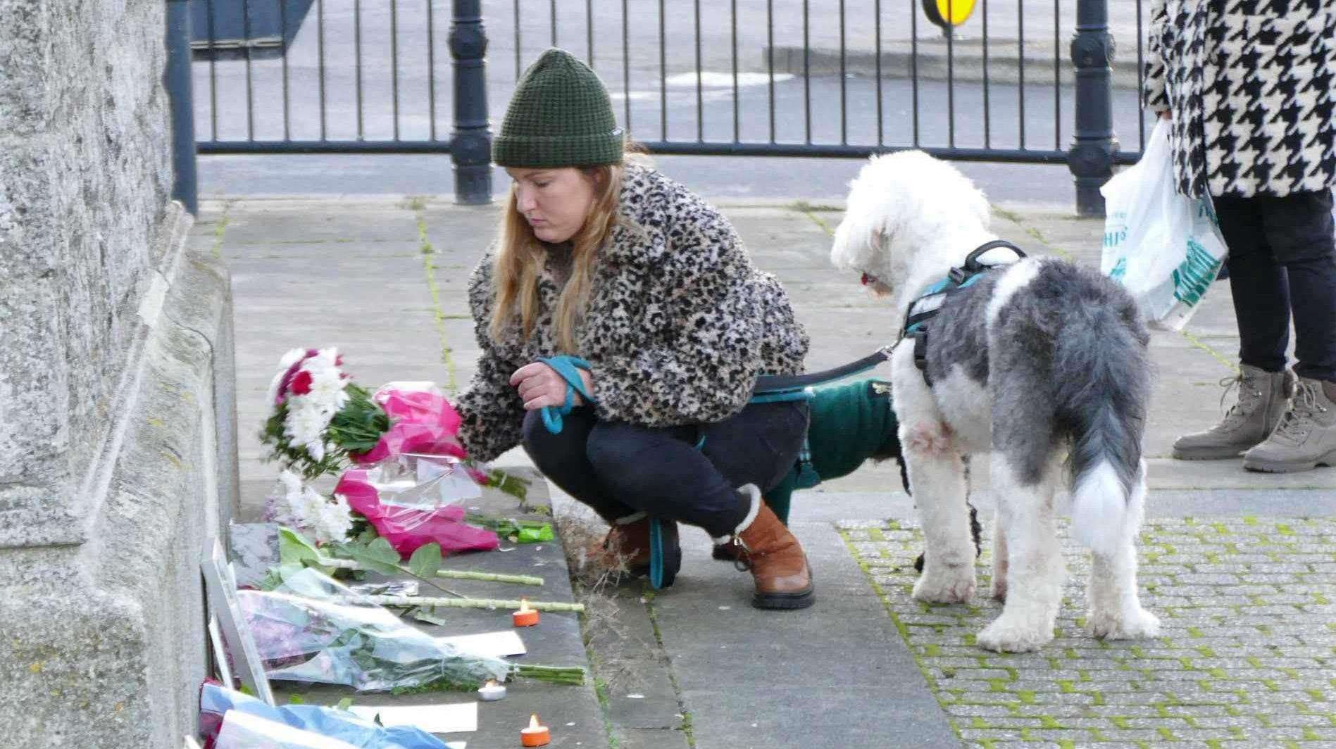 Flowers, notes and balloons laid at Margate Clocktower during vigil forOne Direction singer Liam Payne following his death